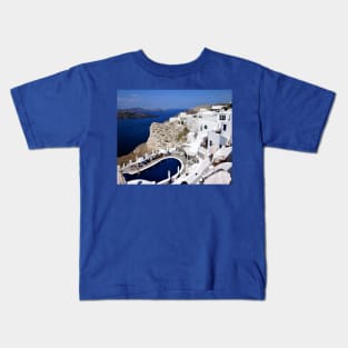 The Greek Island of Santorini Kids T-Shirt